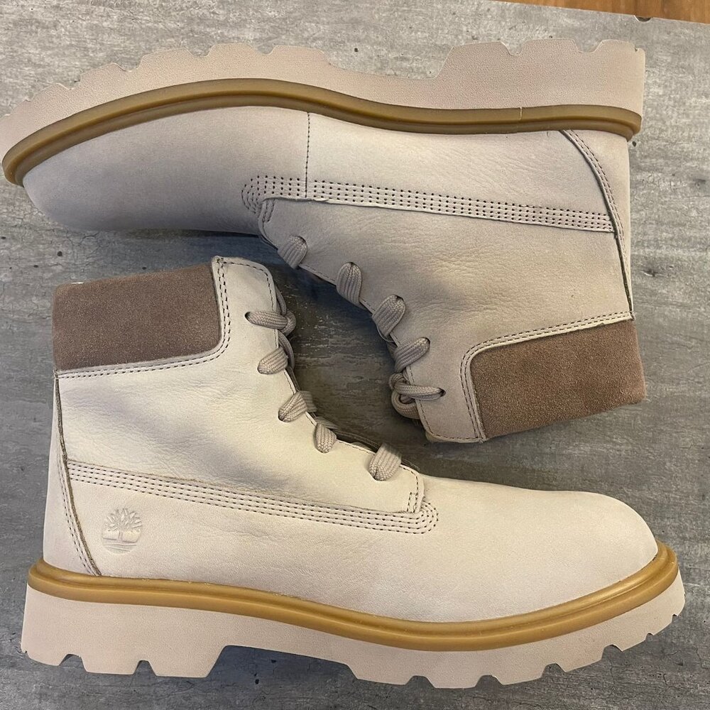 TIMBERLAND WOMEN'S ROWAN WAY 6 INCH LACE BOOT LIGHT TAUPE NUBUCK A42F8-E02